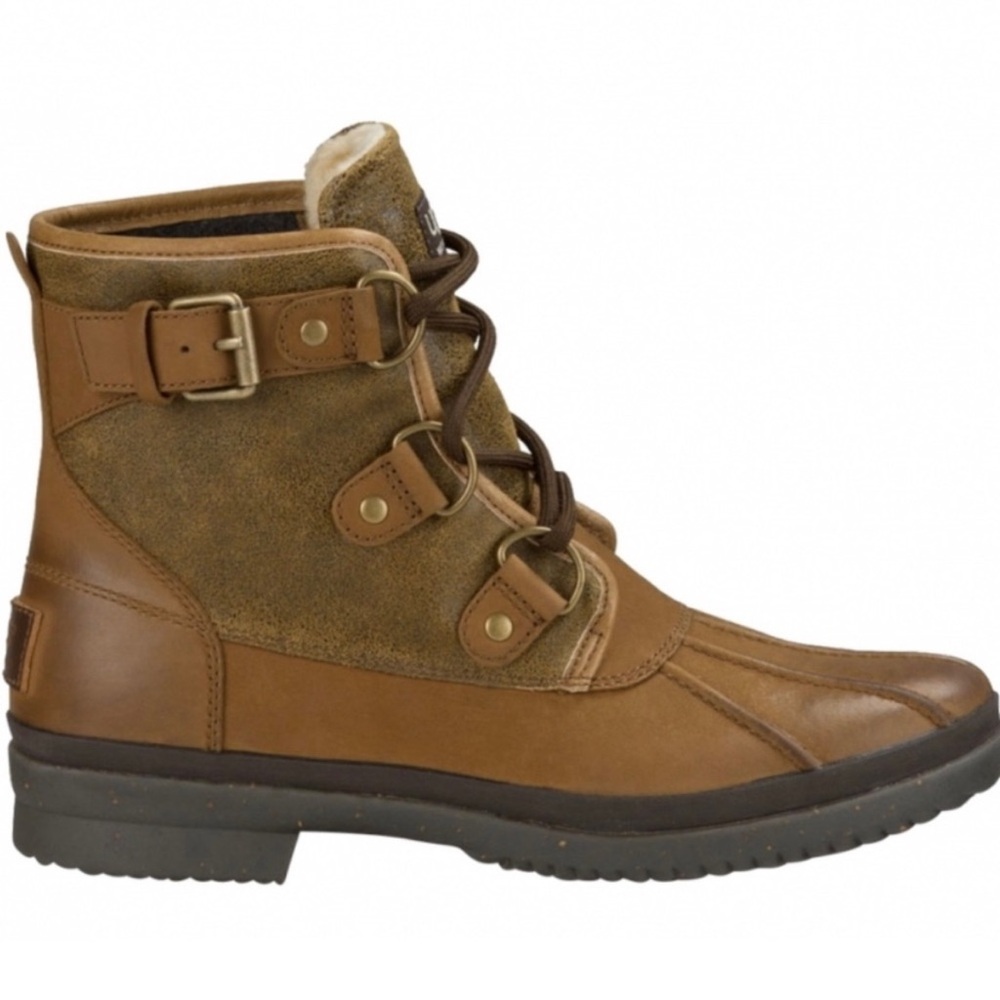 UGG CECILE WATERPROOF BOOTS BROWN LEATHER WOMEN’S SIZE 8